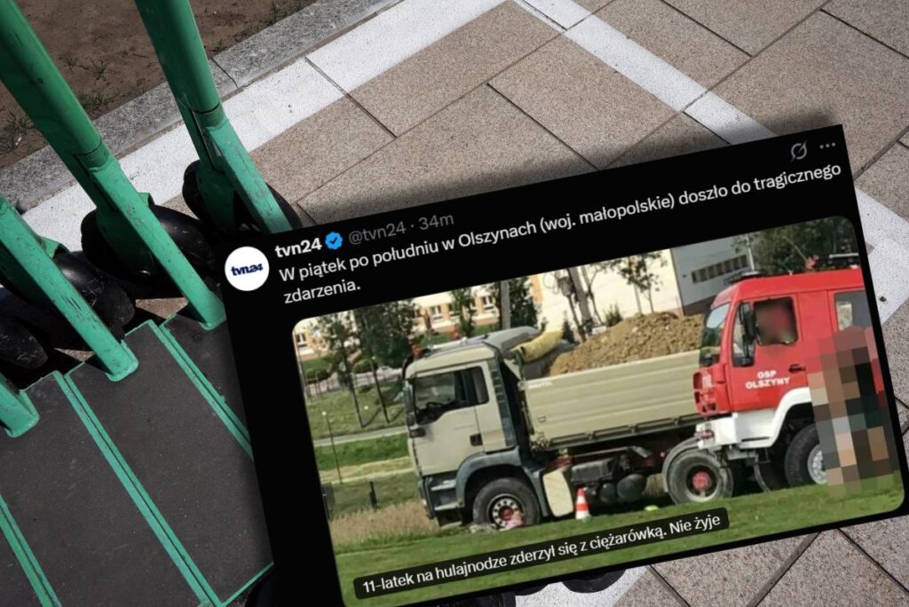11-latek potrącony przez ciężarówkę podczas jazdy hulajnogą elektryczną